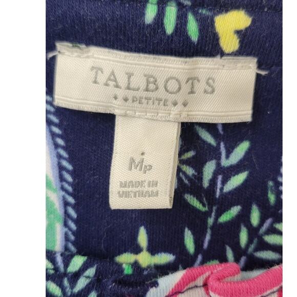 Talbots Dress Womens Medium Petite Paisley Beach Coastal Cottagecore Whimsical - Picture 6 of 7